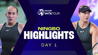 Andreeva Badosa Putintseva in action on Day 1 at Ningbo 2024  WTA Match Highlights [upl. by Ellenohs]