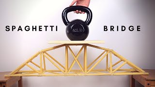 Making and Testing a Spaghetti Bridge [upl. by Nyleahcim]