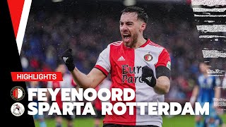 De drie punten blijven op 𝐙𝐔𝐈𝐃 🟢⚪🟢  Highlights Feyenoord  Sparta Rotterdam  Eredivisie 20212022 [upl. by Vonnie228]