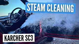 Karcher SC3 Steam Cleaner Review  Steam Cleaning Car Interiors [upl. by Adriaens453]