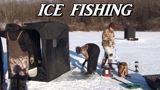 ICE FISHING 2014 Wilhelm amp Kahle Lake [upl. by Ystap]