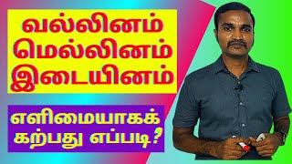 வல்லினம் மெல்லினம் இடையினம் எளிமையாகக் கற்பது எப்படி   மெய்யெழுத்துக்கள் வகைகள் [upl. by Aramat]