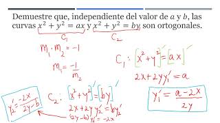 Diferenciación Implícita Ejemplo de Curvas Ortogonales [upl. by Eremahs]