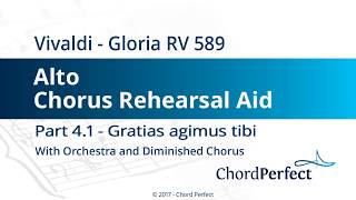 Vivaldis Gloria Part 41  Gratias agimus tibi  Alto Chorus Rehearsal Aid [upl. by Avera80]