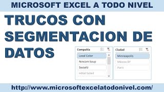 TRUCOS con SEGMENTACIÓN DE DATOS en EXCEL 📊📉📈💻 [upl. by Yhtur62]