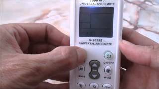 How to set universal Air Con Remote Control replace faulty Remote control [upl. by Yde]