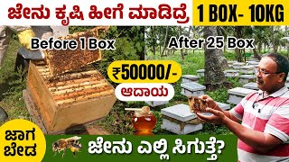 How To Start Honey Bee Farming 50 ಸಾವಿರ ಆದಾಯ ಜೇನು ಕೃಷಿಯಲ್ಲಿ Bee Keeping In Kannada  Apiculture [upl. by Katushka]