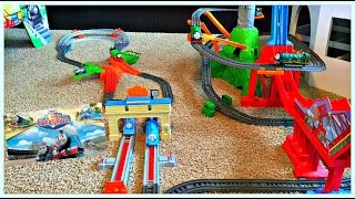 Thomas and Friends The Great Race Largest Trackmaster Train Track  Playing with Trains [upl. by Arvad]