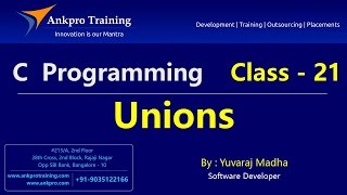 C language  Class 21  Unions in C with examples and Differences between Structures and Unions [upl. by Rehpotsirhk]