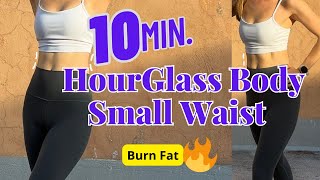 Effective HourglassBody⌛️ Small Waist workout in 10MIN ABS amp Flat Stomach  All Standing [upl. by Haniraz]