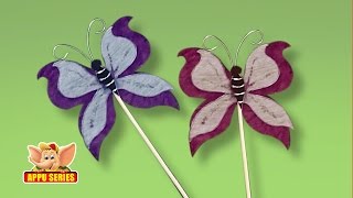 Arts amp Crafts  How to Make a Butterfly Bookmark [upl. by Tiffani]