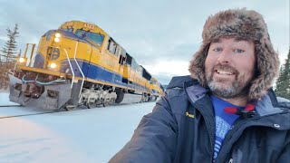 The Aurora Winter Train To Fairbanks ALASKA  12 Hour Snowy Mountains Ride North  Hurricane Gulch [upl. by Knah]