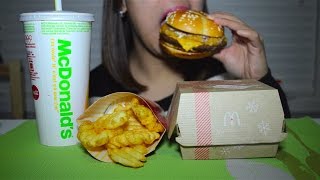 ASMR McDonalds Holiday Meal  Potato Rosti amp Bacon Burger  Waffle Cut Fries  Eating Sounds [upl. by Eanar480]