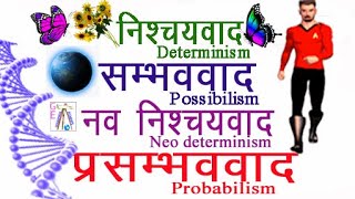 Determinism Possibilism Neo determinism Probabilism Human geography nishchaywad निश्चयवाद [upl. by Mattah59]