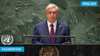 🇰🇿 Kazakhstan  President Addresses United Nations General Debate 78th Session  UNGA [upl. by Ayisan664]