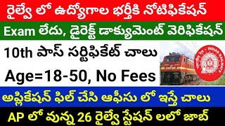 Railway Recruitment 2024  10th pass railway jobs 2024  Railway Jobs in Telugu 2024 [upl. by Eycats750]