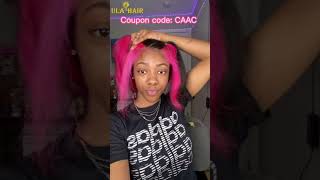 Sew In Half Up Half Down Hairstyle 🎀 Dye Blonde To Pink Color  Pigtail Tutorial FtUlaHair [upl. by Aihsyak948]