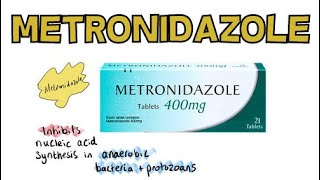 METRONIDAZOLE Flagyl EXPLAINED  MECHANISM SIDE EFFECTS INTERACTIONS [upl. by Loralee834]