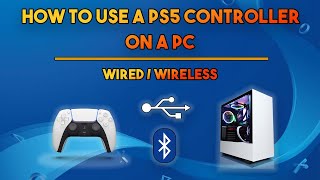 How To Use A PS5 Controller On A PC  Wired  Wireless [upl. by Elyagiba465]