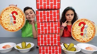 Twin Telepathy Pizza Challenge Family fun [upl. by Nave]