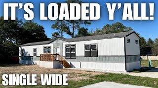 QUALITY BUILT amp SKILLFULLY DESIGNED single wide mobile home Prefab House Tour [upl. by Mariellen]