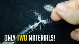 Incredibly EASY Mayfly Pattern  Beginner Fly Tying [upl. by Tacye]