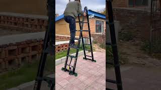 Part 60 Alloy telescopic ladder The joints are thickened and widened super loadbearing stable [upl. by Peggie]