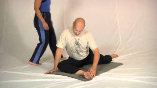 Floor piriformis stretch plus partner assist [upl. by Aicilegna131]