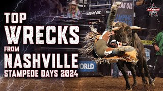 Thats Gotta HURT Top WRECKS and Saves from PBR Teams Nashville Stampede Days 2024  PBR [upl. by Howie]