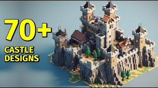 70 Minecraft Castle Designs For Survival Minecraft [upl. by Karlie]