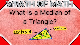 What is a Median of a Triangle  Geometry Medians Triangle Centers [upl. by Zobias760]