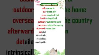 prepositional phrase and their equivalents SpeakLikeANative englishlearning [upl. by Ettessil]