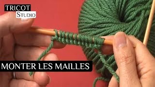 Tricot  Monter les maillesCast on [upl. by Ahsienat]