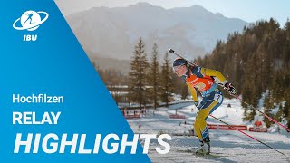 World Cup 2324 Hochfilzen Women Relay Highlights [upl. by Olrak]