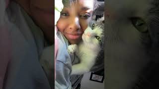 Loving Rescued Cat Shows Affection to Caregiver [upl. by Craw]