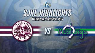 HIGHLIGHTS Flin Flon Bombers  Melfort Mustangs Oct 30 2024 [upl. by Molloy]