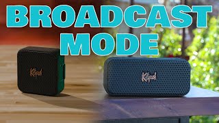 How To Setup Broadcast Mode  Klipsch Music City Bluetooth Speakers [upl. by Mad]