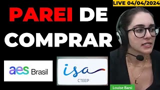 HORA DE VENDER TRPL4 E AES BRASIL  OPA DE CIELO  aesb3  cielo ciel3  opa ciel3  analise hoje [upl. by Poyssick]