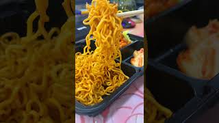 Mukbang food Kimchi  Spicy Noodles 🌶️ [upl. by Allerym]