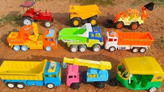 Mini Toys Travel On Dumper  Toy Auto Dumper Accident Pulling Crane  viral  kids  Cartoon video [upl. by Akinihs]