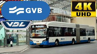 GVB 48 Amsterdam Centraal Station to Houthavens VDL Citea SLFA180 Electric Articulated Bus [upl. by Pegeen]