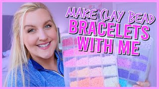 MAKING CLAY BEAD BRACELETS WITH MY NEW CLAY BEADS HOW TO MAKE BRACELETS  KellyPrepsterStudio [upl. by Nnyleuqcaj]