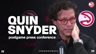 Hawks vs Trail Blazers Postgame Press Conference Quin Snyder [upl. by Iorio]