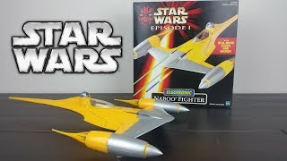 Star Wars Episode I Naboo Fighter unboxing and review [upl. by Ronile]