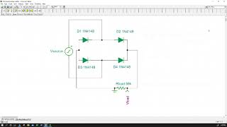 Diode Bridge Rectifier TINA simulation test circuit [upl. by Iman]