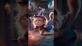 Wizard Whiskers 🐱🔮📚 lumaai lasercat kawaii wizard cat ai cute funny shorts [upl. by Dwight]