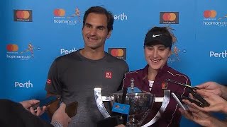 Team Switzerland press conference Final  Mastercard Hopman Cup 2019 [upl. by Yerffoeg353]