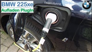 BMW 225xe Aufladen an Typ2 und Schuko Plugin Hybrid  Praxistest [upl. by Aidnama]