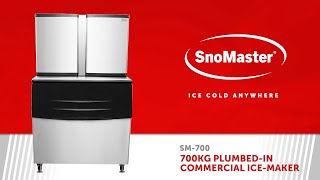 SnoMaster SM700 700Kg PlumbedIn Commercial IceMaker [upl. by Gianina]