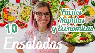 10 RECETAS DE ENSALADAS Fáciles y Económicas [upl. by Fesoy]